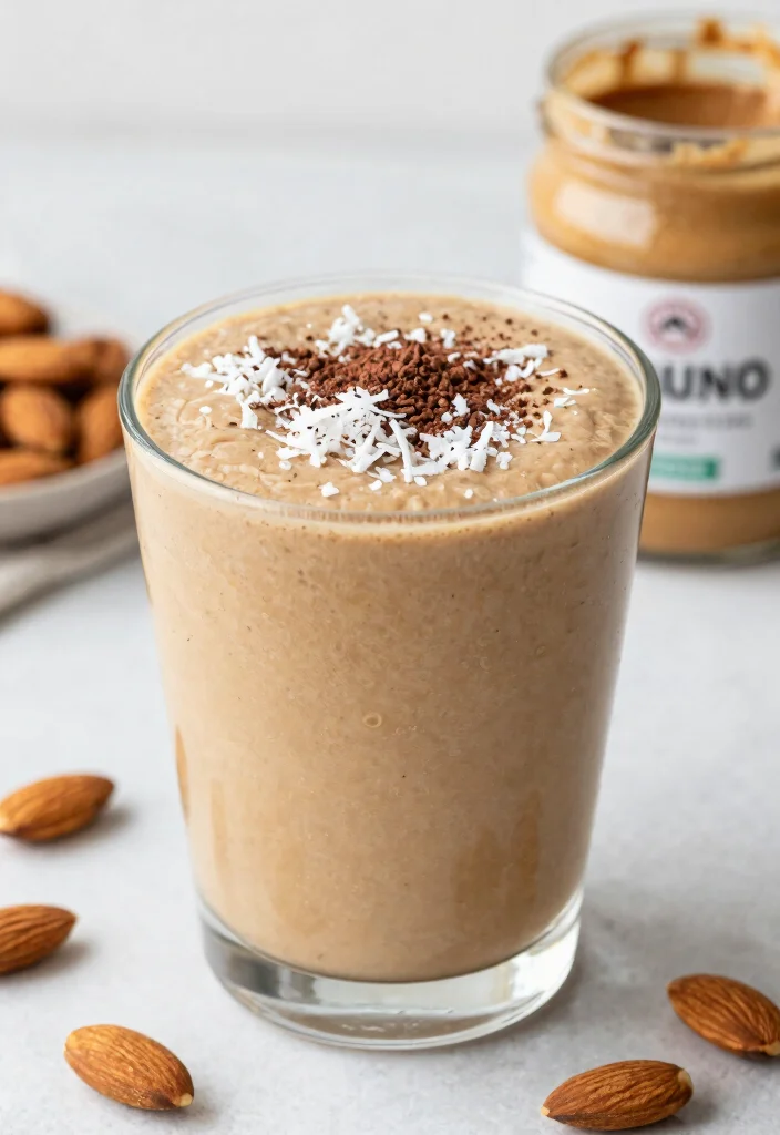 20 Healthy Smoothie Recipes for Energy and Weight Loss - 12. Almond Joy Smoothie 1