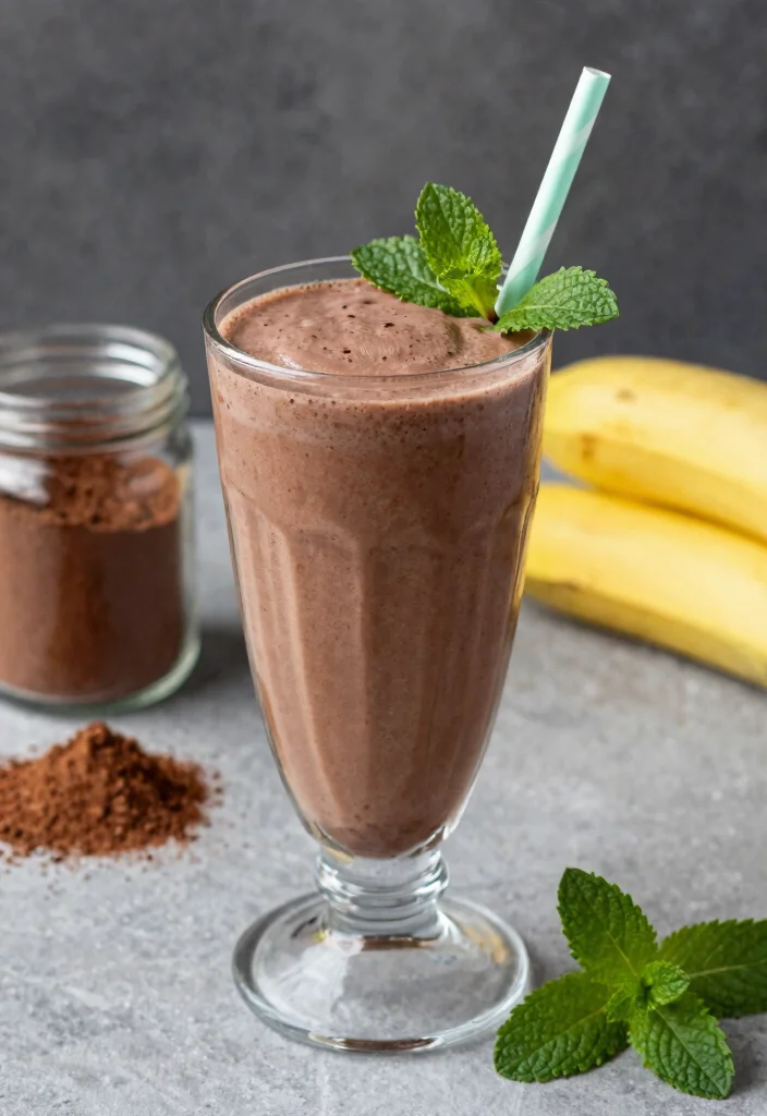 20 Healthy Smoothie Recipes for Energy and Weight Loss - 17. Chocolate Mint Smoothie 1