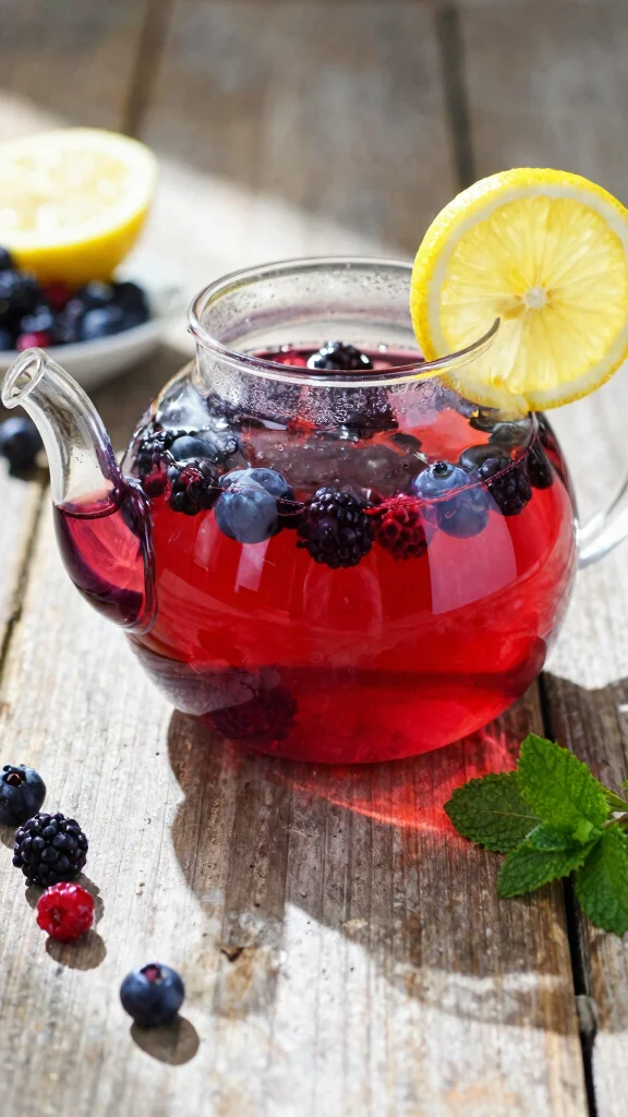 10 Detox Ginger Lemon Tea Recipes to Sip Warm or Cold - 7. Berry Ginger Lemon Detox Tea 1