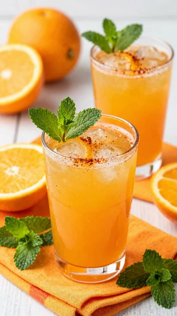 10 Detox Orange Drink Recipes That Taste Bright and Fresh - 4. Spicy Orange Mint Cooler 1
