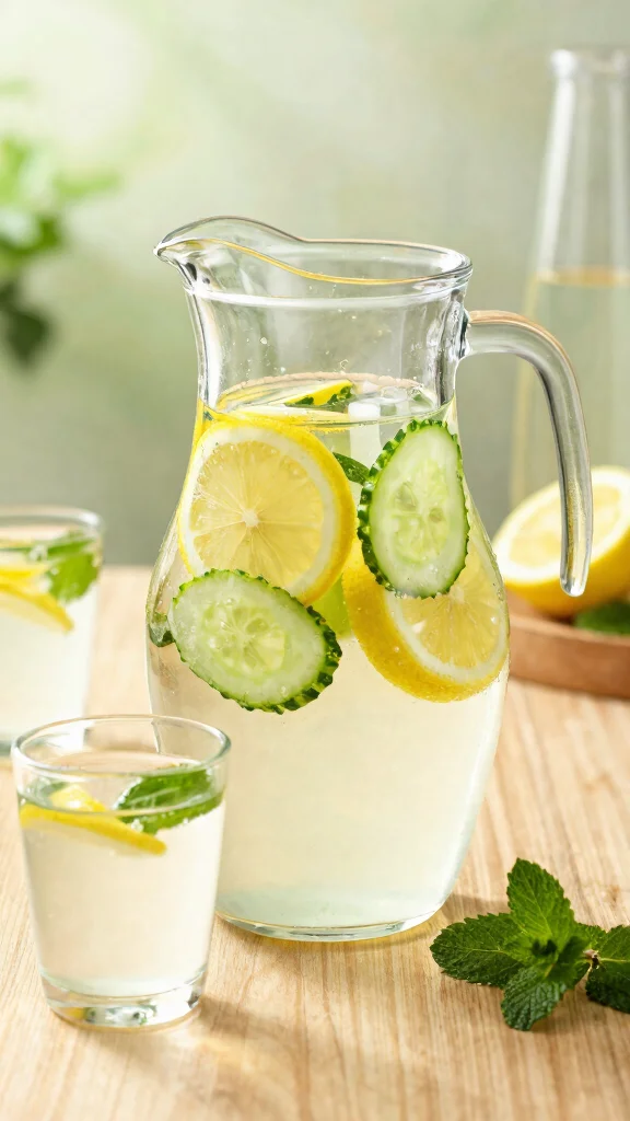 10 Lemon Juice Recipes for Fresh, Zesty Drinks and More - 5. Lemon Cucumber Detox Water 1