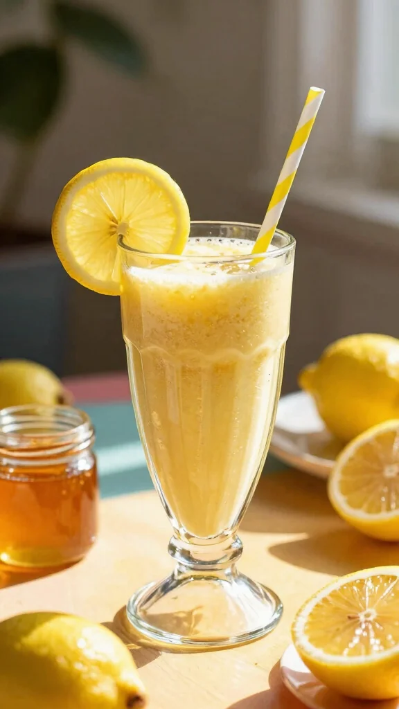 10 Lemon Juice Recipes for Fresh, Zesty Drinks and More - 7. Lemon Honey Smoothie 1
