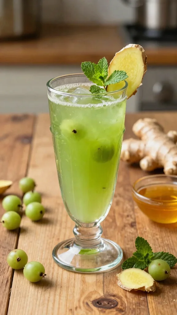 11 Amla Juice Recipes for Bold, Tangy, Homemade Wellness Drinks - 2. Amla and Ginger Zing 1