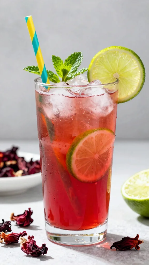 11 Detox Night Drink Recipes for a Light Evening Routine - 10. Hibiscus Iced Tea 1