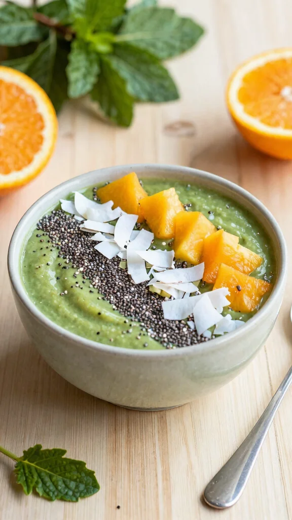 12 Detox Drink Recipes for a Light and Healthy Routine - 12. Tropical Green Smoothie Bowl 1