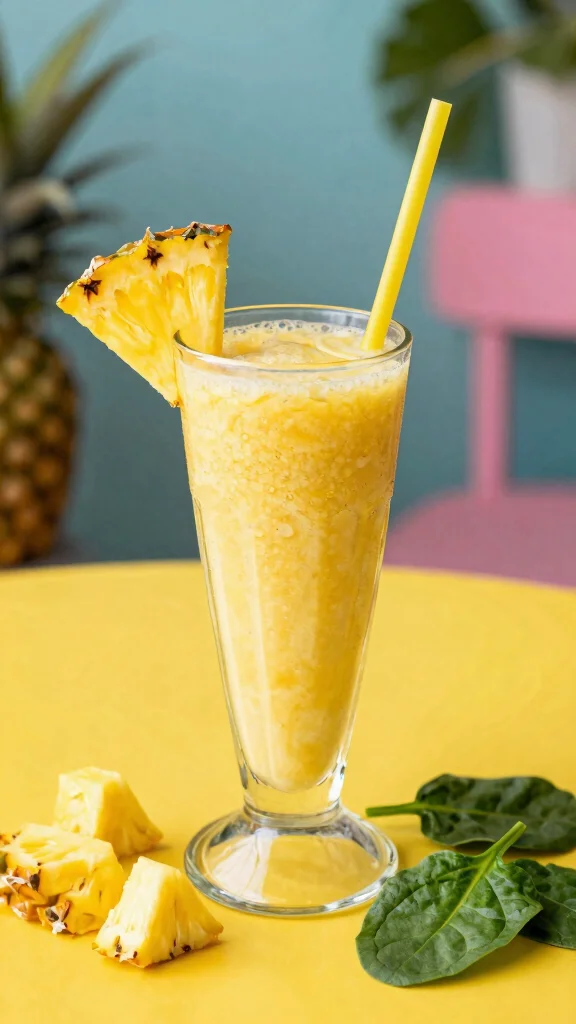 12 Detox Morning Smoothie Recipes for a Fresh Start - 6. Pineapple Spinach Smoothie 1