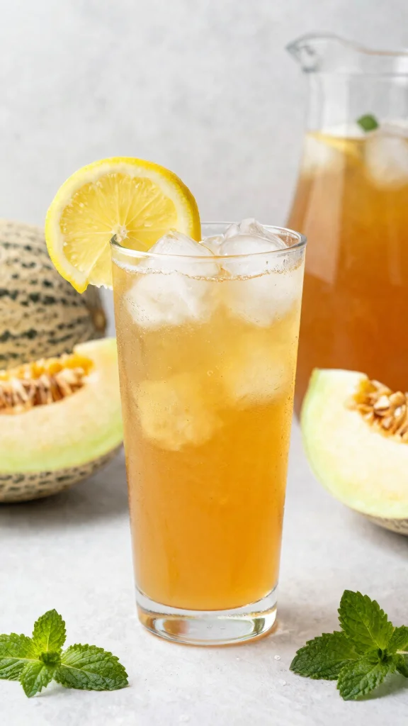 13 Melon Juice Recipes for Light, Cool, Refreshing Drinks - 11. Melon Iced Tea Refresher 1