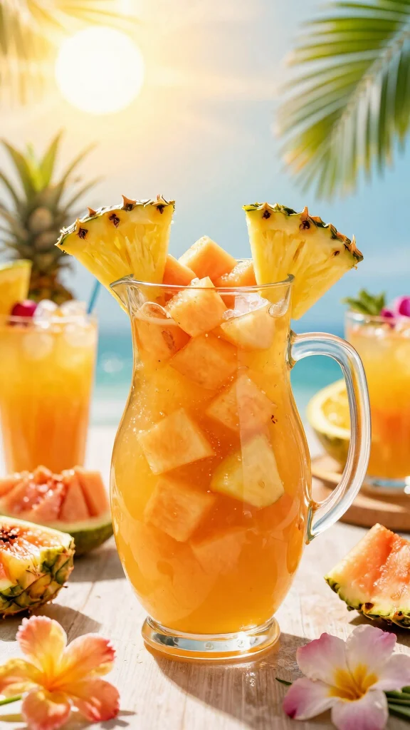 13 Melon Juice Recipes for Light, Cool, Refreshing Drinks - 7. Tropical Melon Punch 1