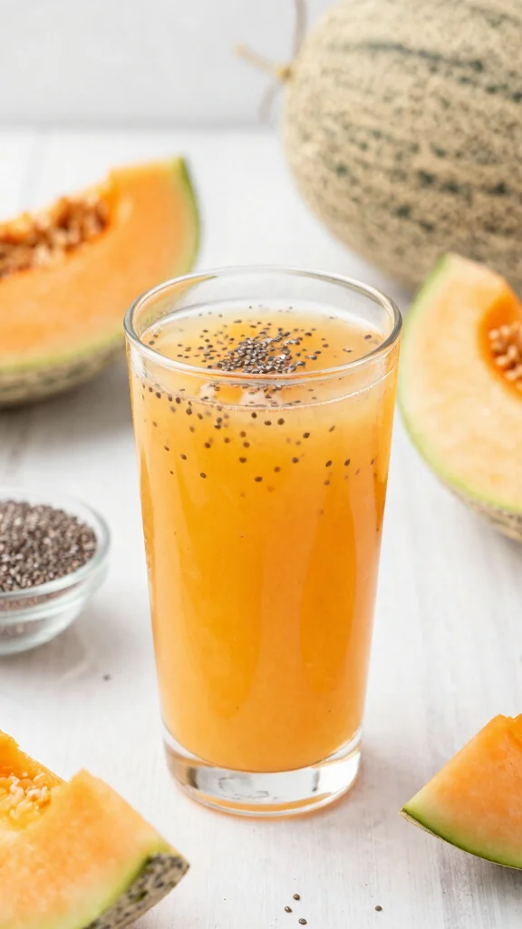 13 Melon Juice Recipes for Light, Cool, Refreshing Drinks - 9. Melon Chia Seed Drink 1