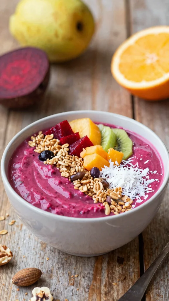 14 Beet Juice Recipes for Fresh, Colorful, Nourishing Drinks - 11. Beet and Coconut Smoothie Bowl 1