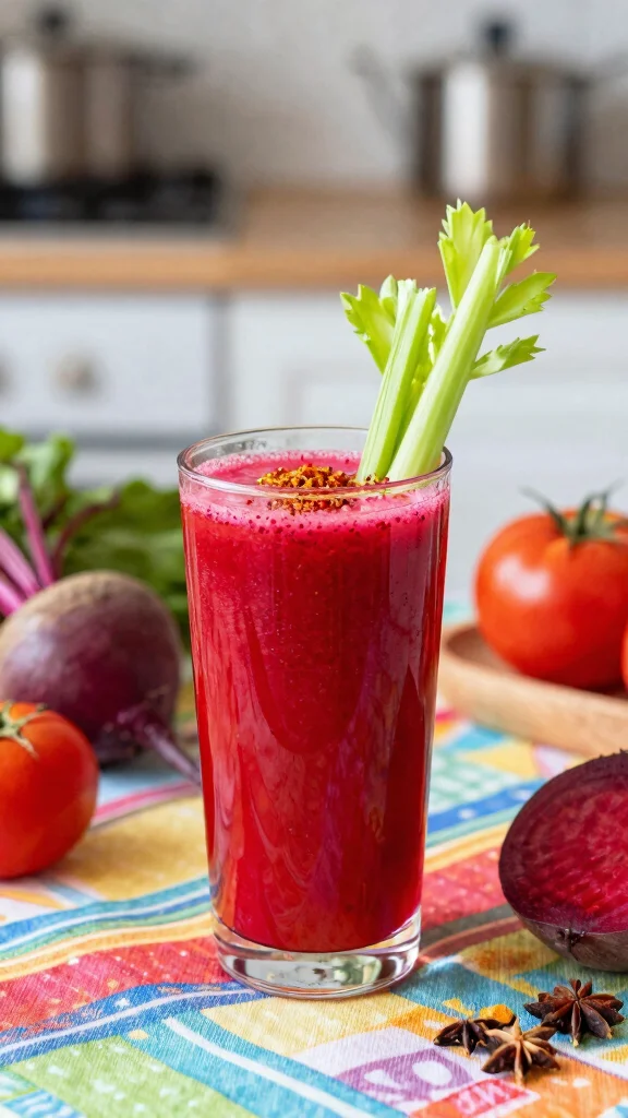 14 Beet Juice Recipes for Fresh, Colorful, Nourishing Drinks - 5. Spicy Beet and Tomato Juice 1