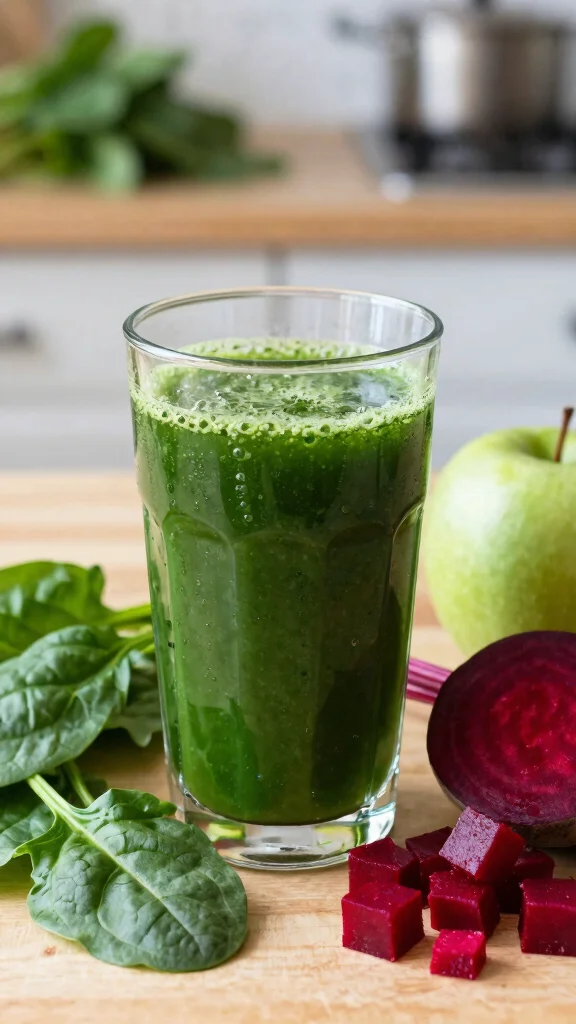 14 Beet Juice Recipes for Fresh, Colorful, Nourishing Drinks - 9. Beet and Spinach Green Juice 1