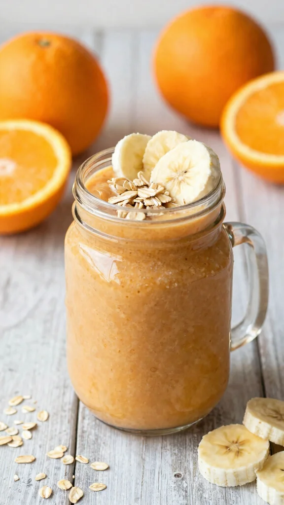 14 Orange Juice Recipes for Bright, Fresh, Homemade Flavor - 10. Creamy Orange Oatmeal Smoothie 1