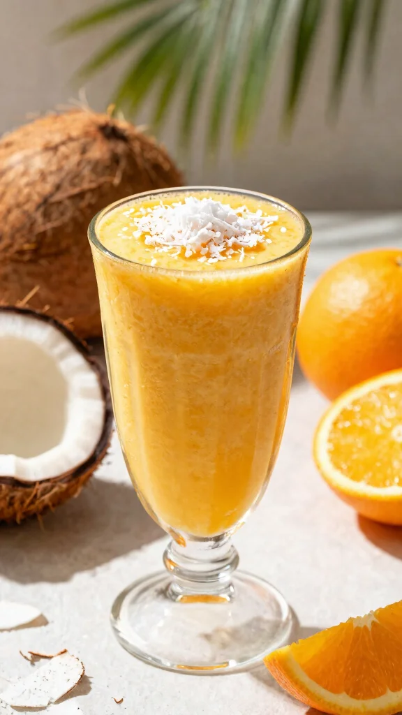 14 Orange Juice Recipes for Bright, Fresh, Homemade Flavor - 8. Orange Coconut Smoothie 1