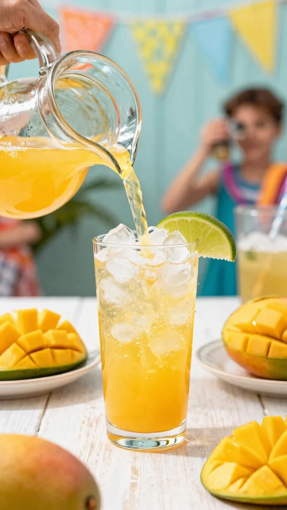 15 Mango Juice Recipes for Sweet, Tropical Homemade Drinks - 15. Mango Ginger Ale Fizz 1