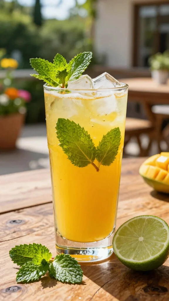 15 Mango Juice Recipes for Sweet, Tropical Homemade Drinks - 3. Mango Mint Cooler 1