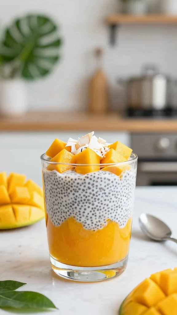 15 Mango Juice Recipes for Sweet, Tropical Homemade Drinks - 7. Mango Chia Pudding 1