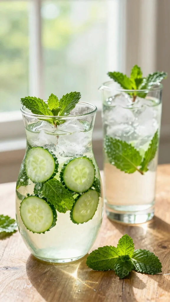 7 Detox Beverages to Refresh Your Daily Routine - 4. Cucumber Mint Water 1