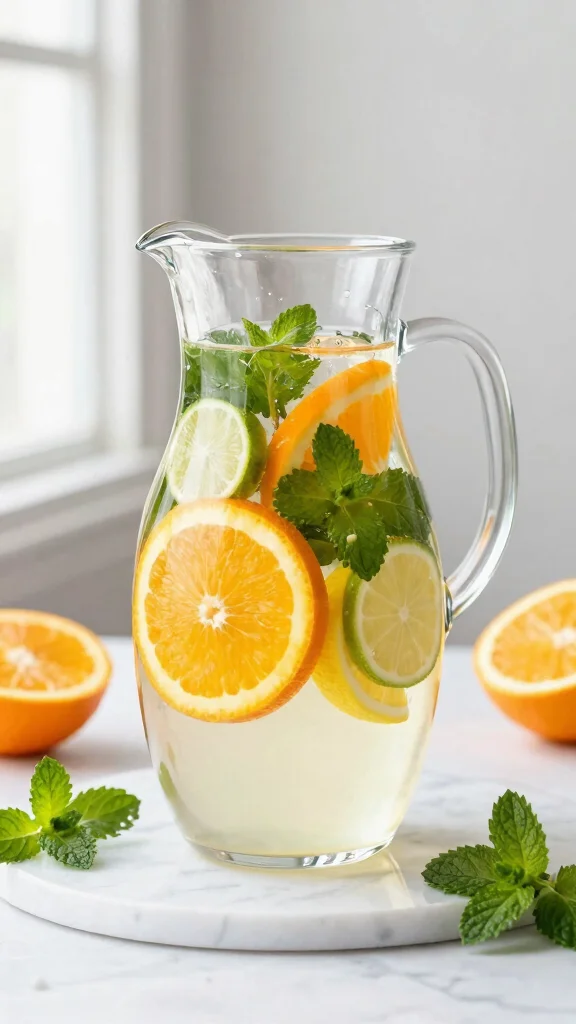 7 Detox Water Recipes for Easy Infused Hydration - 1. Citrus Mint Detox Water 1