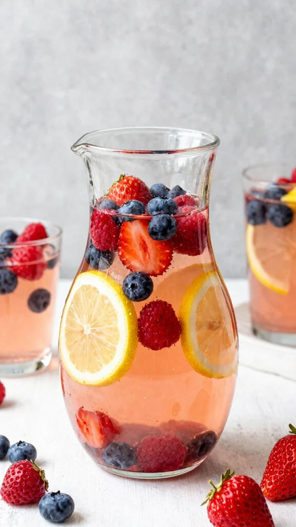 7 Detox Water Recipes for Easy Infused Hydration - 3. Berry Lemonade Detox Water 1