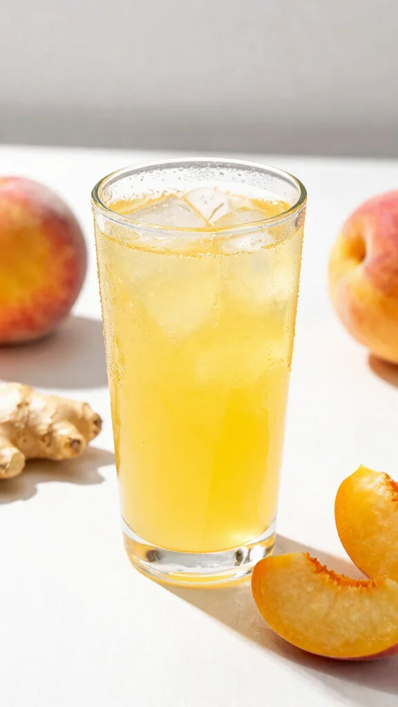 Healthy Juice Drink Recipes: 15 Easy Ideas for Everyday Wellness - 14. Ginger Peach Lemonade 1