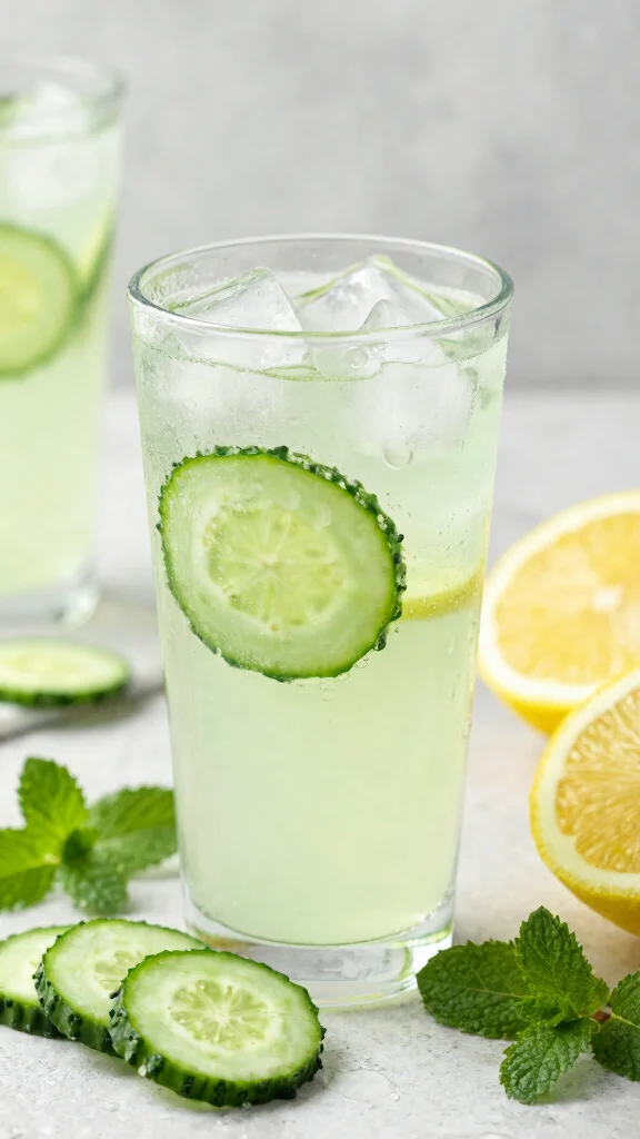 Healthy Juice Drink Recipes: 15 Easy Ideas for Everyday Wellness - 15. Refreshing Cucumber Lemonade 1