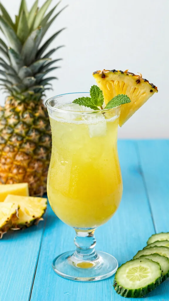 Homemade Juice Recipes Done Right: 14 Fresh Ideas to Try - 5. Tropical Pineapple-Cucumber Juice 1