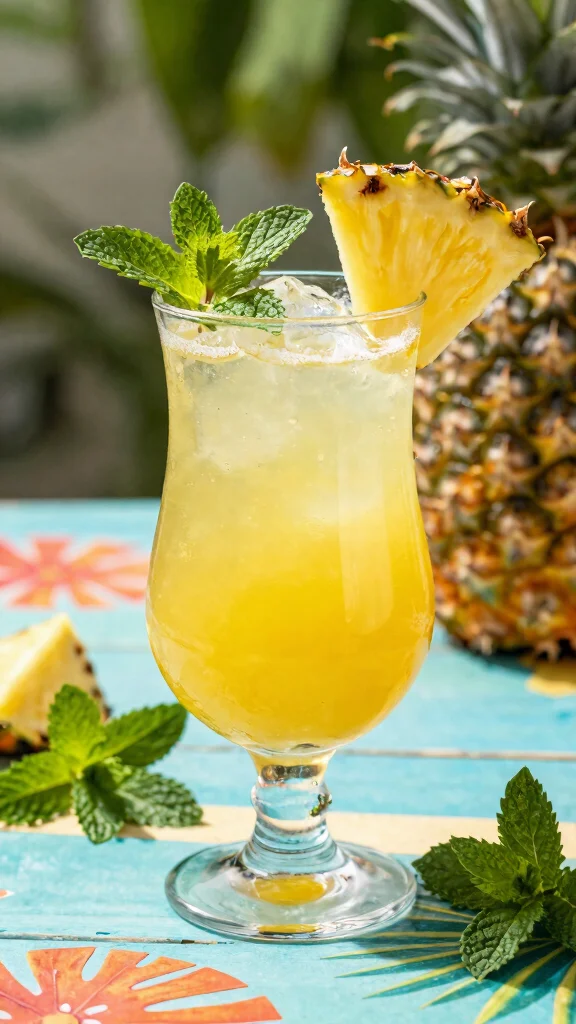 Juice Recipes at Home: 12 Simple Ideas for Fresh Everyday Drinks - 11. Zesty Pineapple Mint Cooler 1