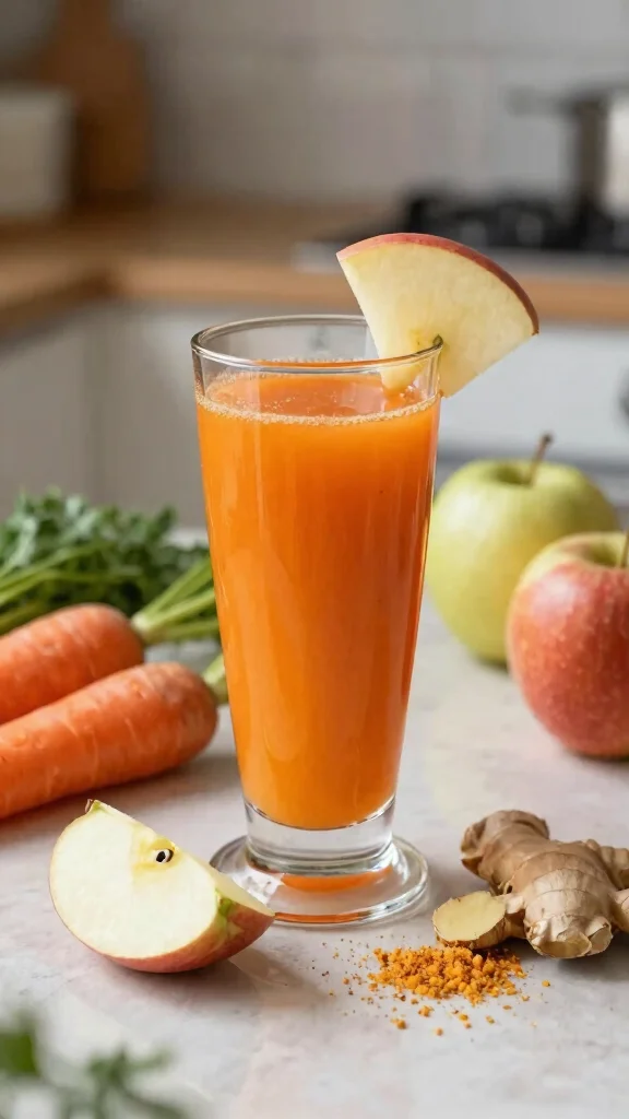 Juicer Recipes: 15 Fresh Ideas for Easy Homemade Drinks - 2. Carrot-Apple-Ginger Juice 1