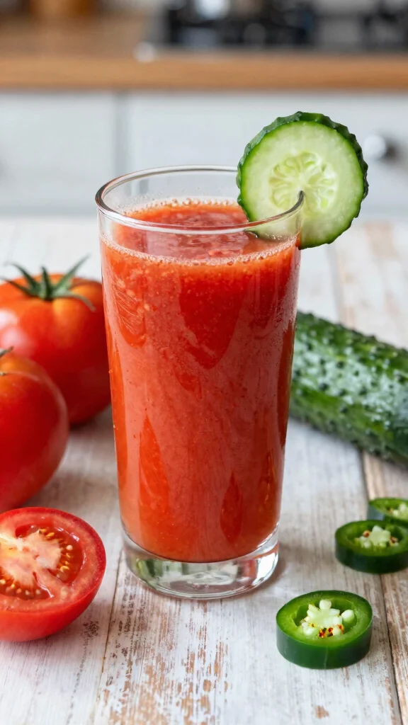 Juicer Recipes: 15 Fresh Ideas for Easy Homemade Drinks - 6. Spicy Tomato Cucumber Juice 1