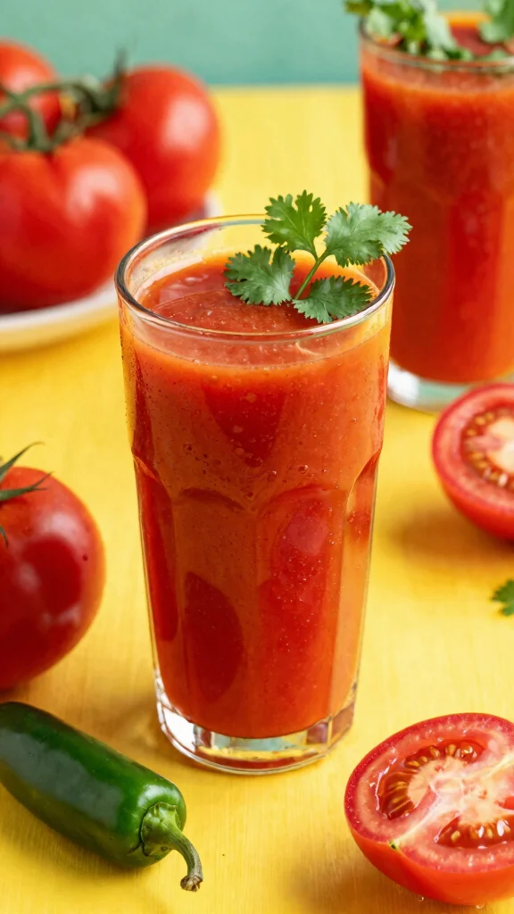 Red Juice Recipes: 13 Vibrant Ideas for Fresh and Healthy Drinks - 13. Spicy Tomato & Pepper Juice 1