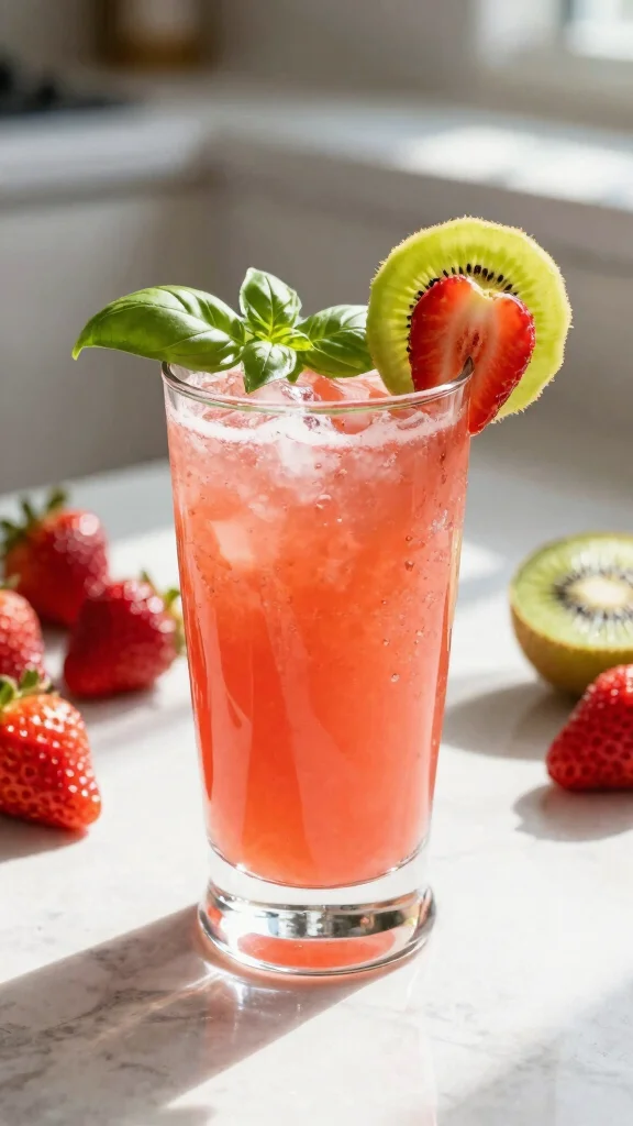 Red Juice Recipes: 13 Vibrant Ideas for Fresh and Healthy Drinks - 3. Strawberry-Kiwi Fusion 1