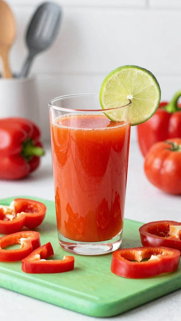 Red Juice Recipes: 13 Vibrant Ideas for Fresh and Healthy Drinks - 7. Red Pepper Zing 1
